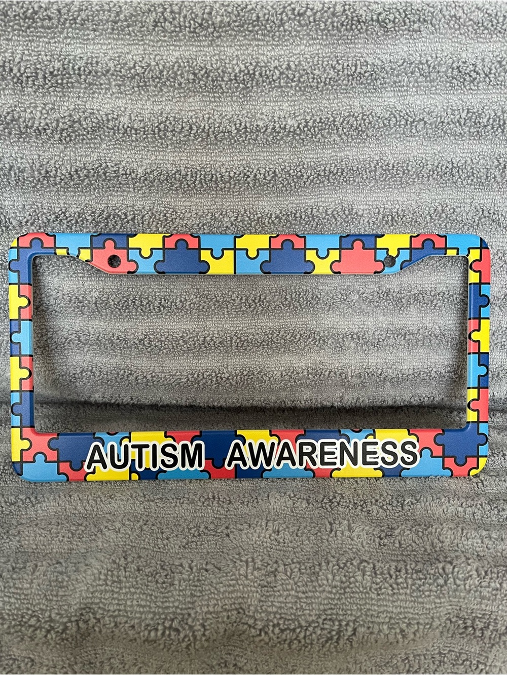 Autism Awareness License Plate Frame – New In Package! - Picture 6 of 6